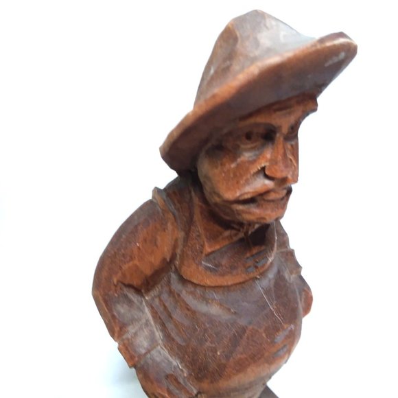 Vtg Hand Carved Wood Figures Don Quixote & Sancho Panza Charachter Books Spain - Picture 3 of 13